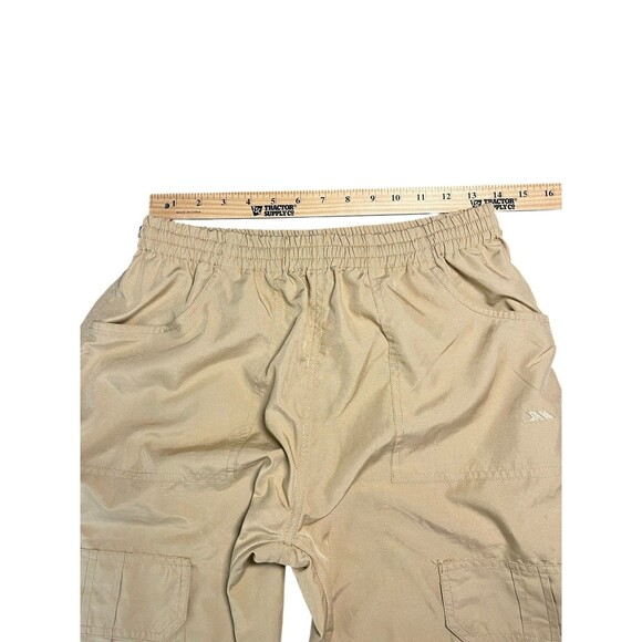WOMENS S TRESPASS ADVENTURE TRAVEL CROPPED CAPRI CARGO PANTS TRAIL HIKING BROWN - Picture 10 of 15